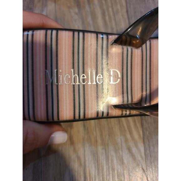 Michelle D size 7 womens striped heeled sandals - Picture 7 of 10